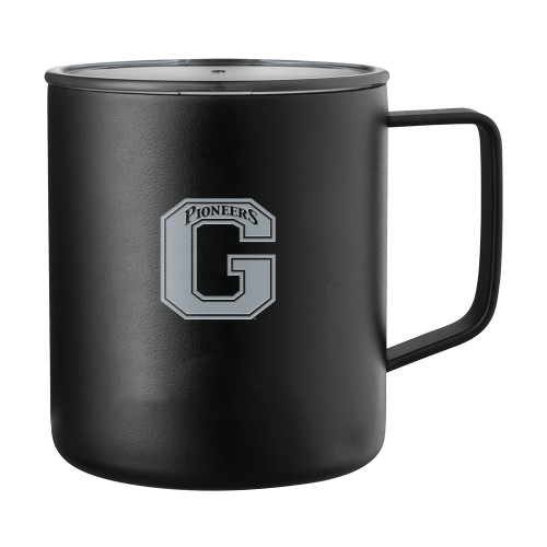  Rover Camp Vacuum Insulated Black Mug 14oz - Primary Logo Engraved