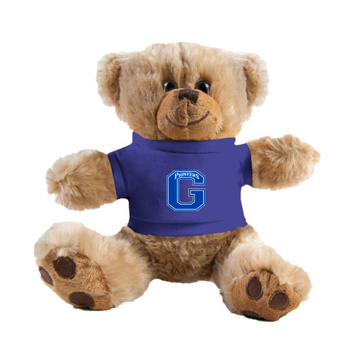  Plush Big Paw 8 1/2 inch Brown Bear w/Royal Shirt - Primary Logo