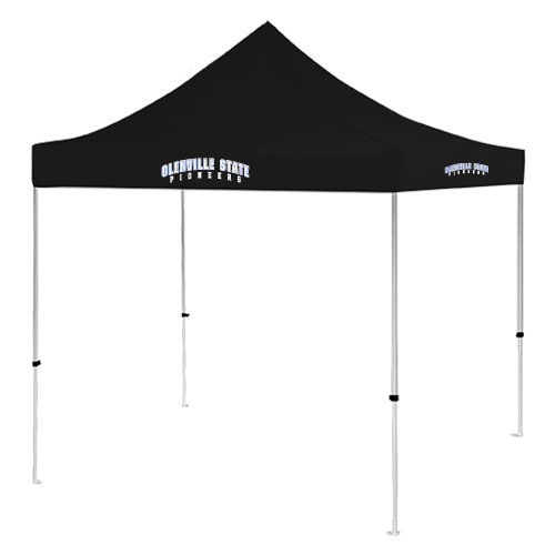 9 ft x 9 ft Black Tent - Glenville State Pioneers Arched