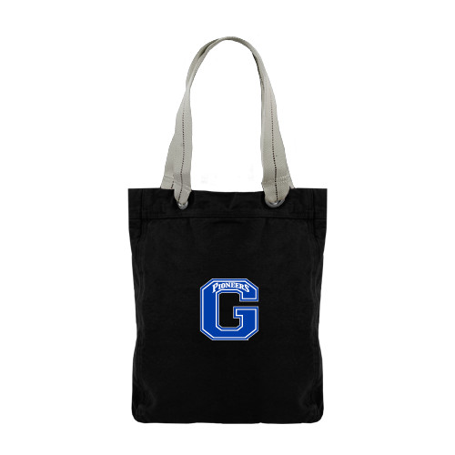  Allie Black Canvas Tote - Primary Logo