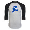 Thumbnail image for  White/Black Raglan Baseball T Shirt