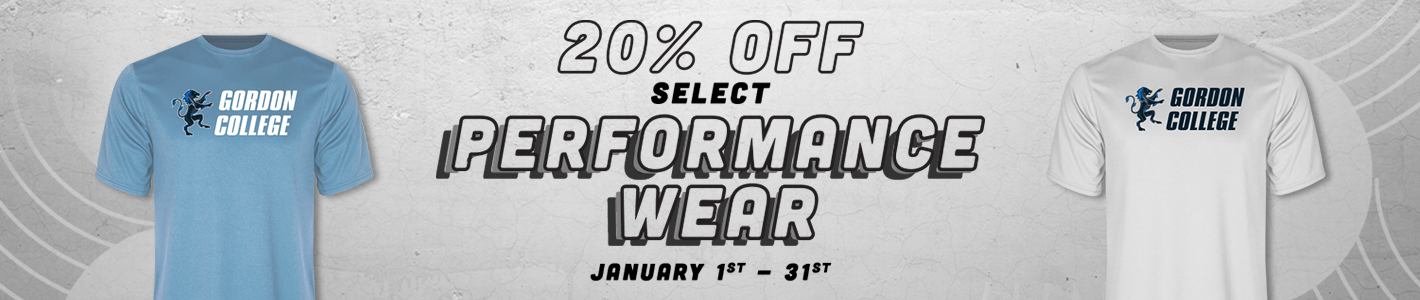 20% off select Performance Wear from January 1st-31st.