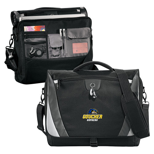 Goucher Black/Grey Slope Computer Messenger Bag