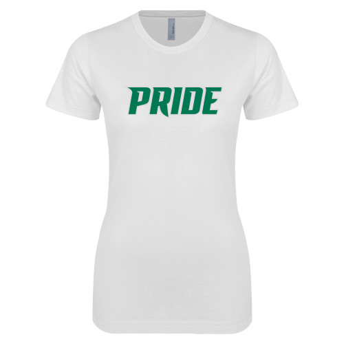  Next Level Womens White Boyfriend Tee - Pride