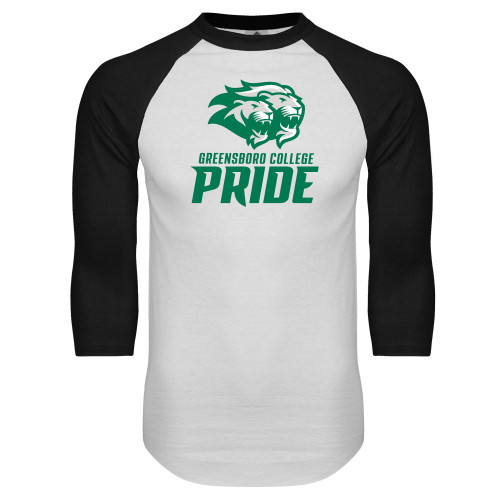  White/Black Raglan Baseball T Shirt - GC Pride Lions