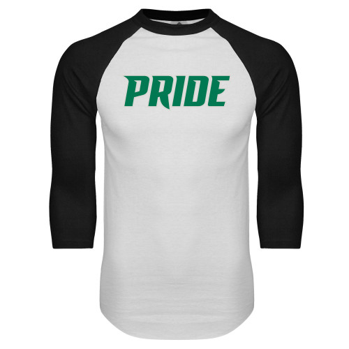  White/Black Raglan Baseball T Shirt - Pride