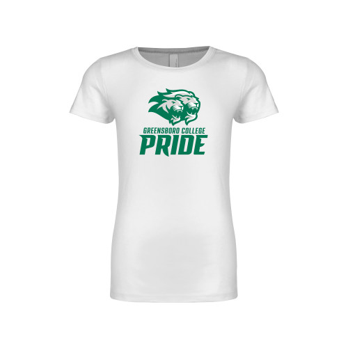  Next Level Girls White Fashion Fit T Shirt - GC Pride Lions