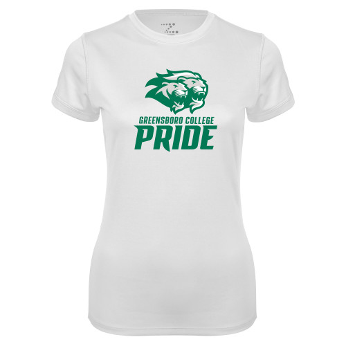  Womens White Performance Tee - GC Pride Lions