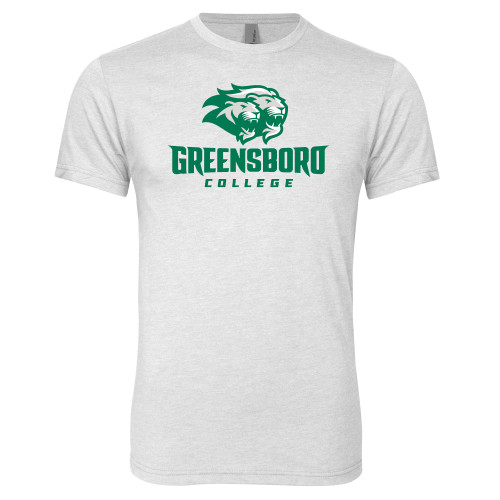  Next Level Heather White Triblend Tee - Primary Mark