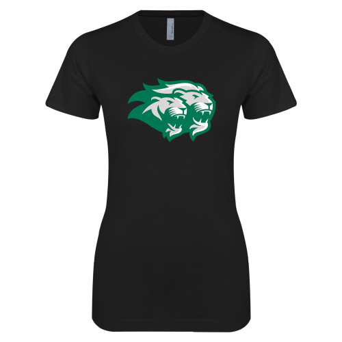  Next Level Womens Black Boyfriend Tee - Lions