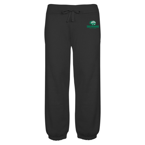  ENZA Womens Black Banded Fleece Capri - Primary Mark