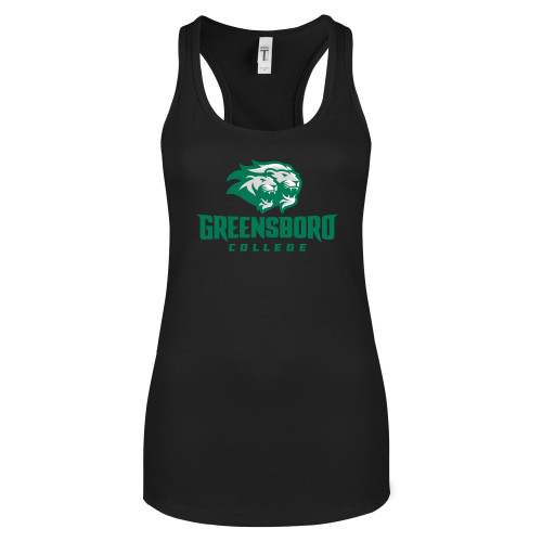  Next Level Womens Black Racerback Tank  - Primary Mark