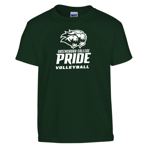  Youth Dark Green T Shirt - Volleyball
