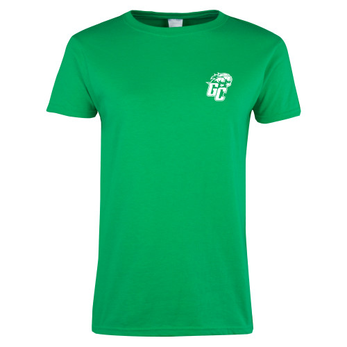  Womens Kelly Green Short Sleeve Tee - GC w Lions