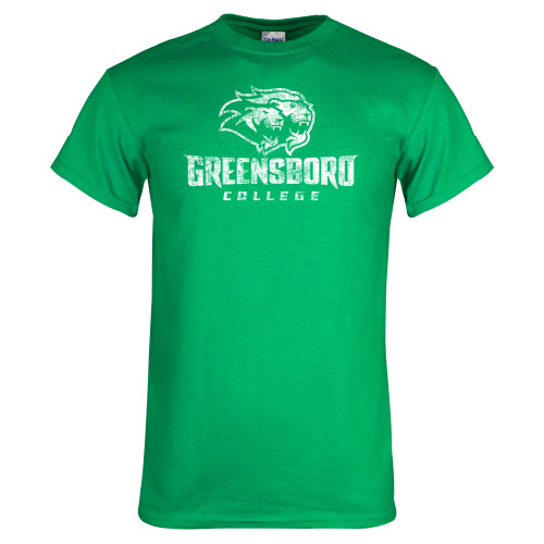  Kelly Green T Shirt - Primary mark Distressed