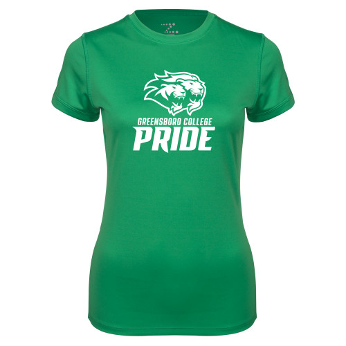  Womens Kelly Green Performance Short Sleeve Tee - GC Pride Lions