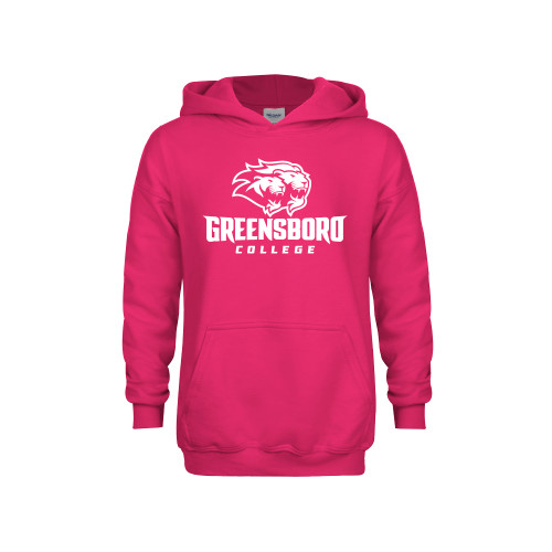  Youth Hot Pink Fleece Hoodie - Primary Mark