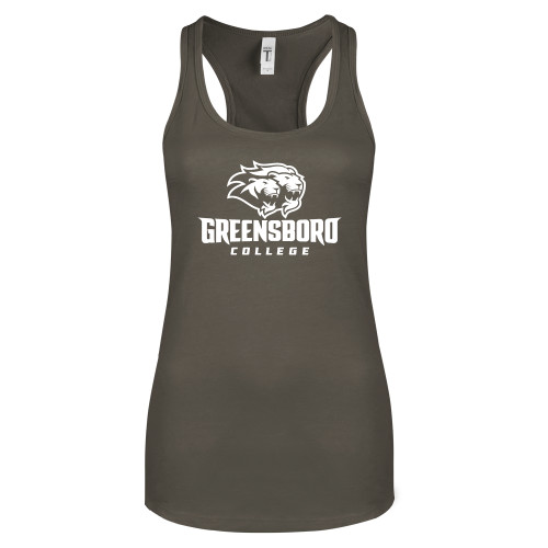  Next Level Womens Charcoal Racerback Tank - Primary Mark