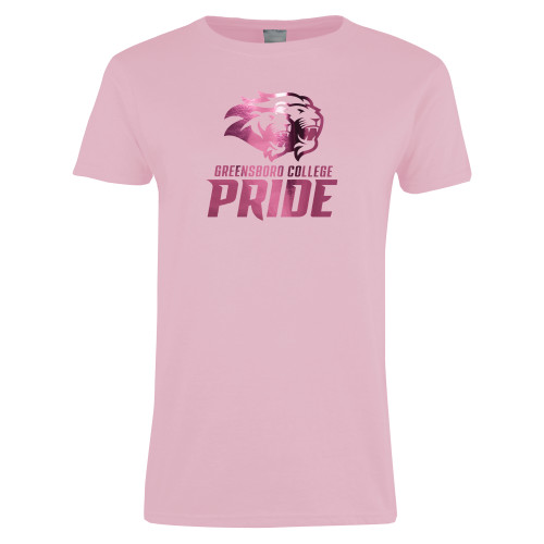  Womens Pink Short Sleeve Tee - GC Pride Lions Foil