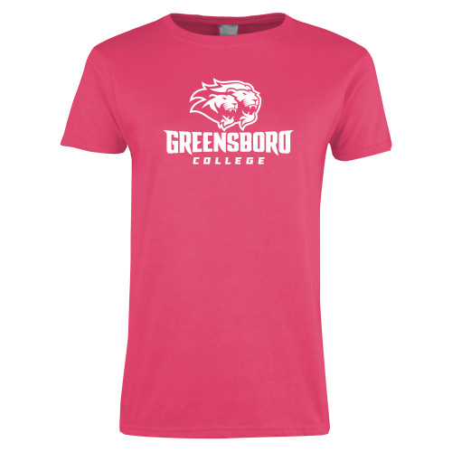  Womens Hot Pink Short Sleeve Tee - Primary Mark