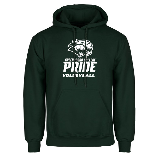  Dark Green Fleece Hood - Volleyball