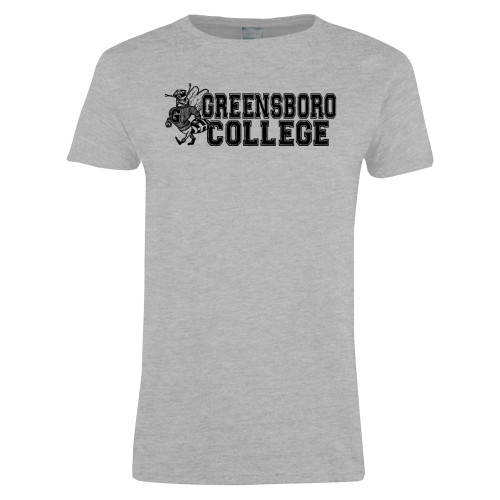  Womens Grey Short Sleeve Tee - Greensboro College Vintage