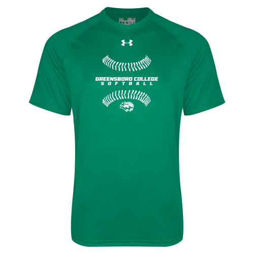  Under Armour Kelly Green Tech Tee - Softball Seams