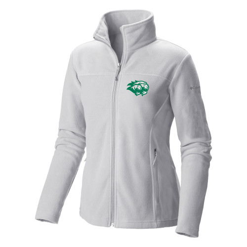  Columbia Womens Full Zip White Fleece Jacket - Lions
