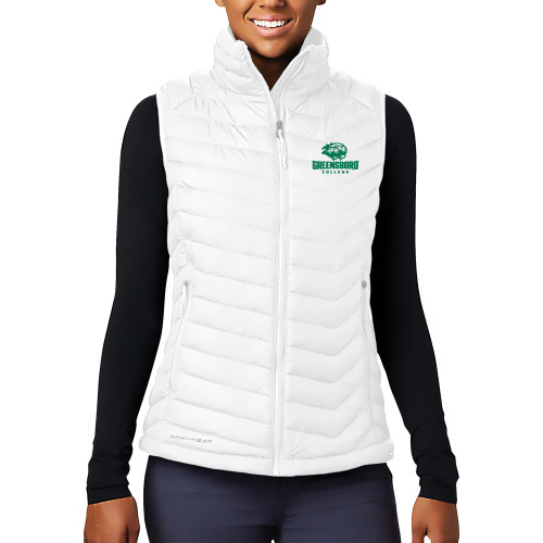  Columbia Womens White Powder Lite Vest - Primary Mark
