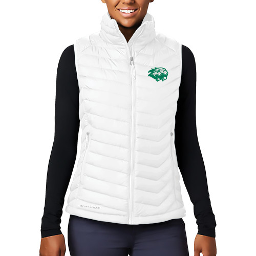  Columbia Womens White Powder Lite Vest - Lions