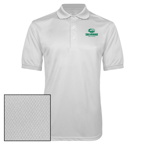  White Dry Mesh Polo - Primary Mark