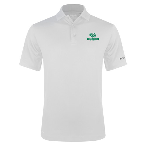  Columbia White Omni Wick Drive Polo - Primary Mark