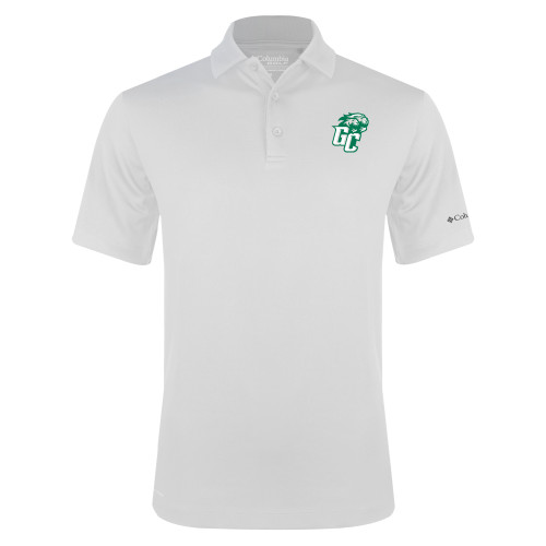  Columbia White Omni Wick Drive Polo - GC w Lions