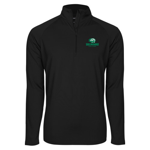  Sport Tek Black Sport Wick Stretch 1/2 Zip Pullover - Primary Mark