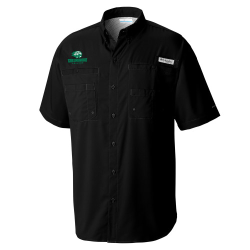  Columbia Black Tamiami Performance Short Sleeve Shirt - Primary Mark