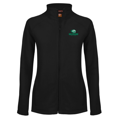  Womens Black Fleece Full Zip Jacket - Primary Mark