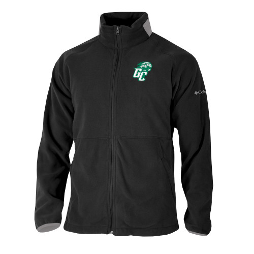  Columbia Black Everest Ridge Fleece Full Zip Jacket - GC w Lions