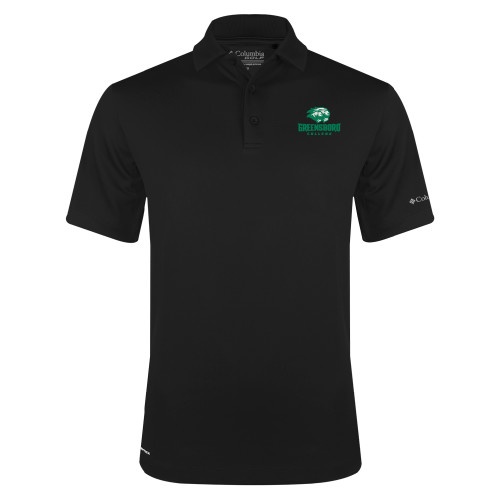  Columbia Black Omni Wick Drive Polo - Primary Mark