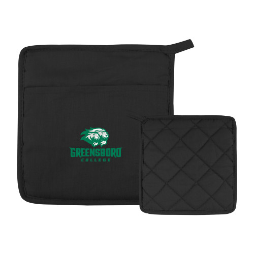  Quilted Canvas Black Pot Holder - Primary Mark