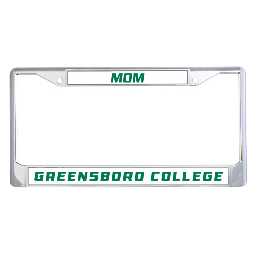 Mom Metal License Plate Frame in Chrome - Greensboro College