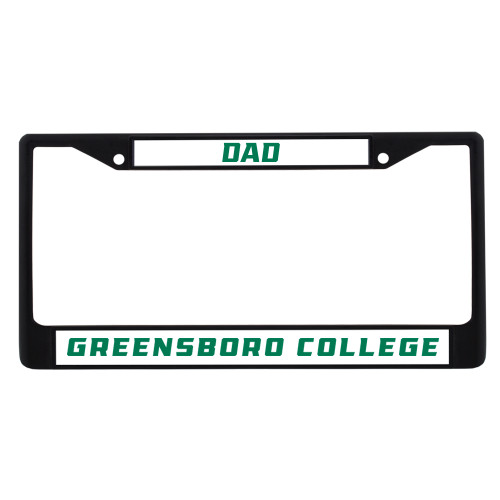  Dad Metal License Plate Frame in Black - Greensboro College