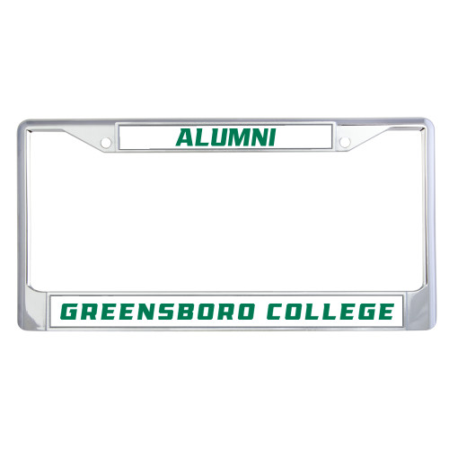  Alumni Metal License Plate Frame in Chrome - Greensboro College