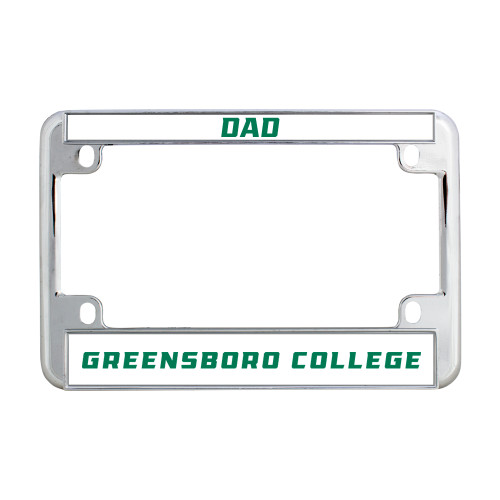  Metal Motorcycle License Plate Frame in Chrome - Greensboro College