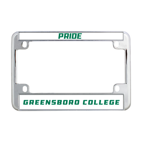  Metal Motorcycle License Plate Frame in Chrome - Greensboro College