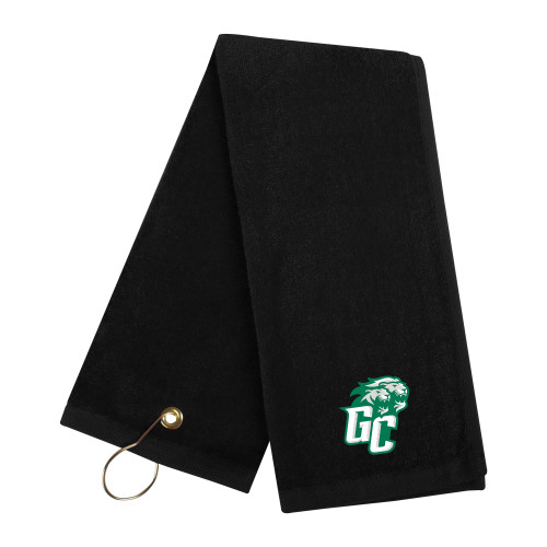  Black Golf Towel - GC w Lions