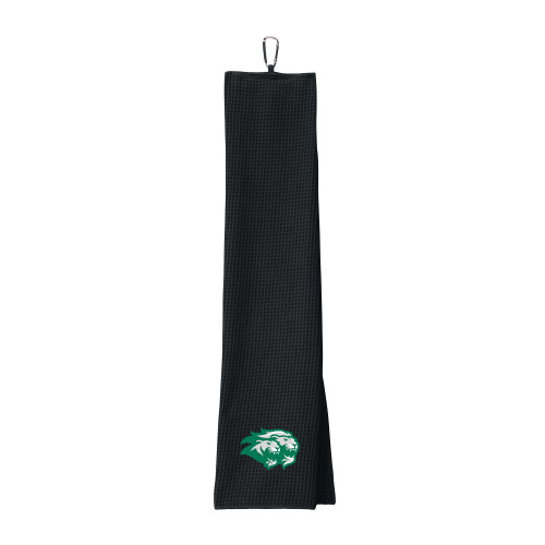  Black Waffle Microfiber Golf Towel - Lions