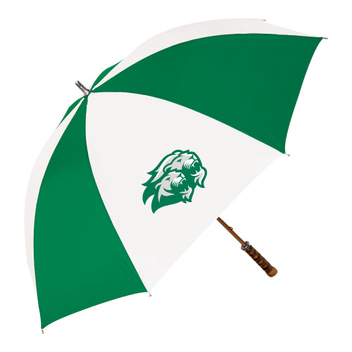  64 Inch Kelly Green/White Umbrella - Lions