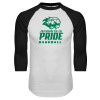 Thumbnail image for  White/Black Raglan Baseball T Shirt