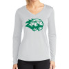Thumbnail image for  Womens White Performance Long Sleeve V Neck Shirt