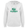 Thumbnail image for  ENZA Womens White V Notch Raw Edge Fleece Hoodie